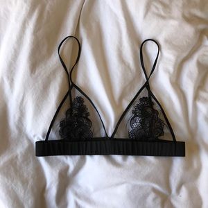 Fleur Of England Belle de Nuit Bralette Black (M)